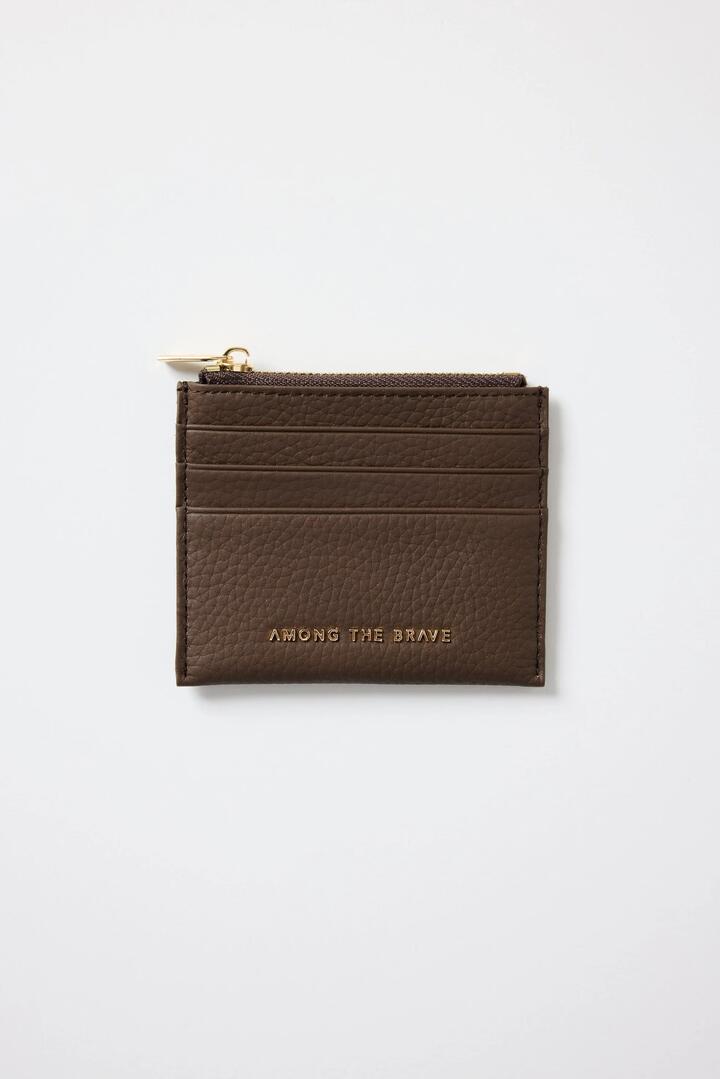 Image of Wallets & Money Clips. Product name - Small Chocolate Leather Card Holder in colour by brand - Among the Brave