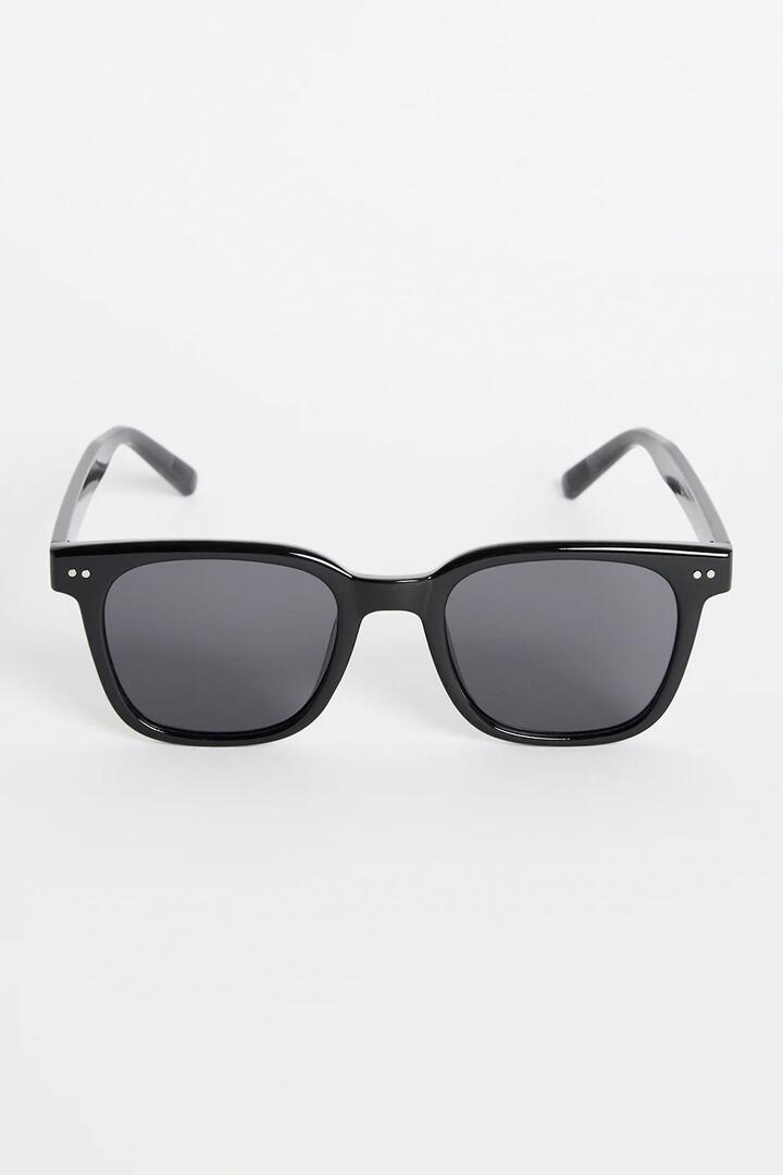 Image of Sunglasses. Product name - Monaco Black Classic Rounded Sunglasses in Black colour by brand - Among the Brave
