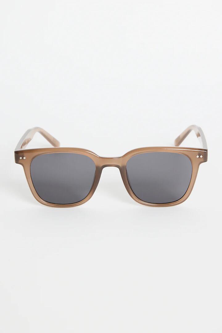 Image of Sunglasses. Product name - Monaco Crystal Brown Classic Rounded Sunglasses in Brown colour by brand - Among the Brave