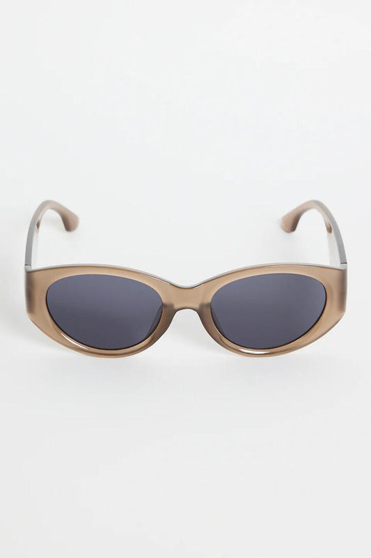 Image of Sunglasses. Product name - Tokyo Espresso Oval Sunglasses in colour by brand - Among the Brave