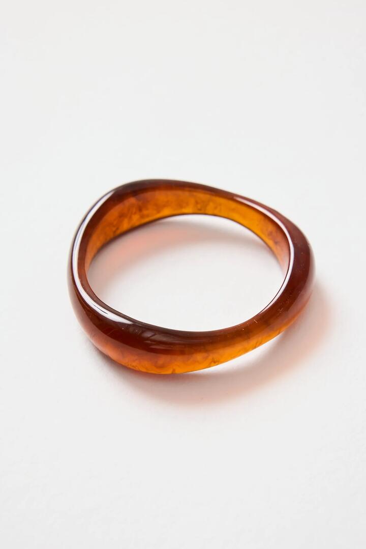 Image of Jewelry. Product name - Brown Resin Bangle in Brown colour by brand - Stories be Told