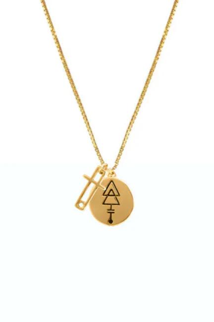 Image of Jewelry. Product name - Earth Energy Charm Gold Necklace in Gold colour by brand - Lindi Kingi
