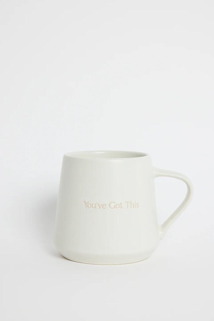 Image of Kitchen & Dining. Product name - You've Got This Natural Mug in colour by brand - Willow & Mae
