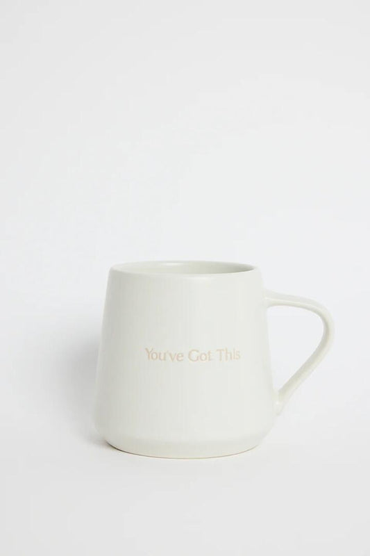 Image of Kitchen & Dining. Product name - You've Got This Natural Mug in colour by brand - Willow & Mae