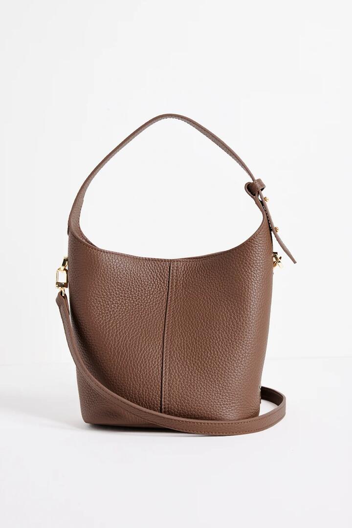 Image of Bags. Product name - Valencia Brown Leather Multi Strap Mini Tote Bag in Brown colour by brand - Among the Brave