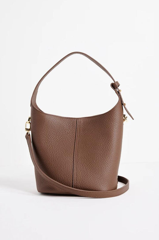 Image of Bags. Product name - Valencia Brown Leather Multi Strap Mini Tote Bag in Brown colour by brand - Among the Brave