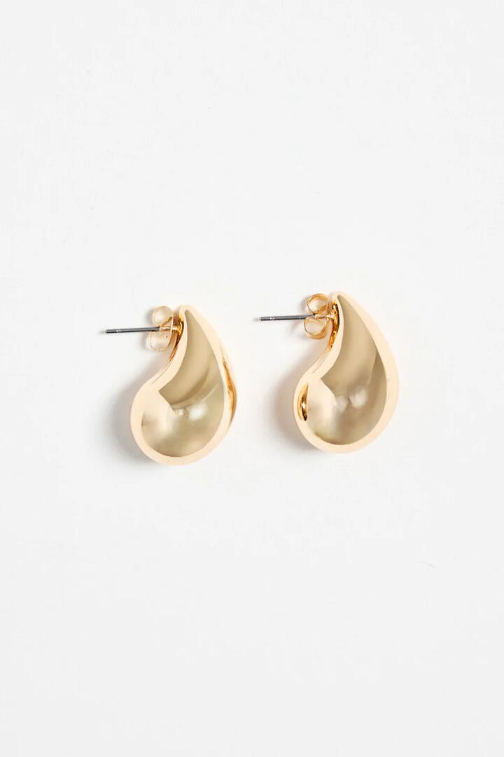 Image of Jewelry. Product name - Chunky Teardrop Gold Stud Earrings in Gold colour by brand - Humble + Heart