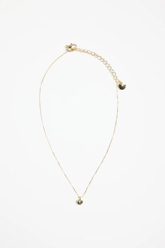 Image of Jewelry. Product name - Love Heart Chain Gold Necklace in Gold colour by brand - Humble + Heart