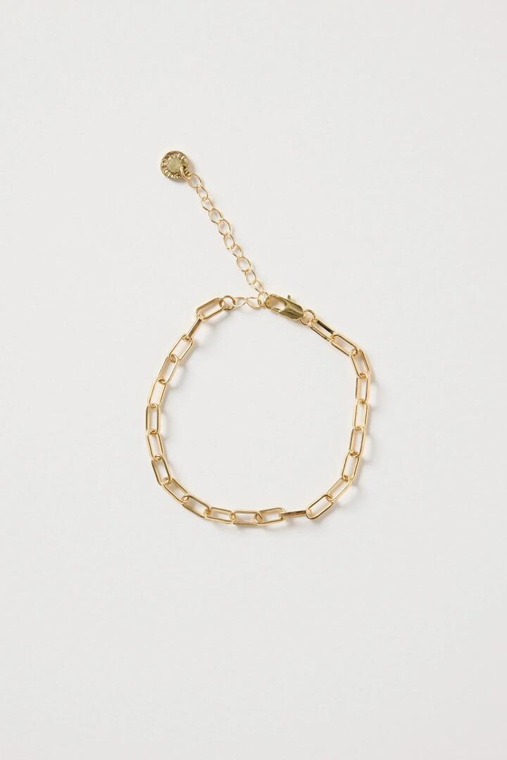 Image of Jewelry. Product name - Paper Clip Gold Bracelet in Gold colour by brand - Humble + Heart