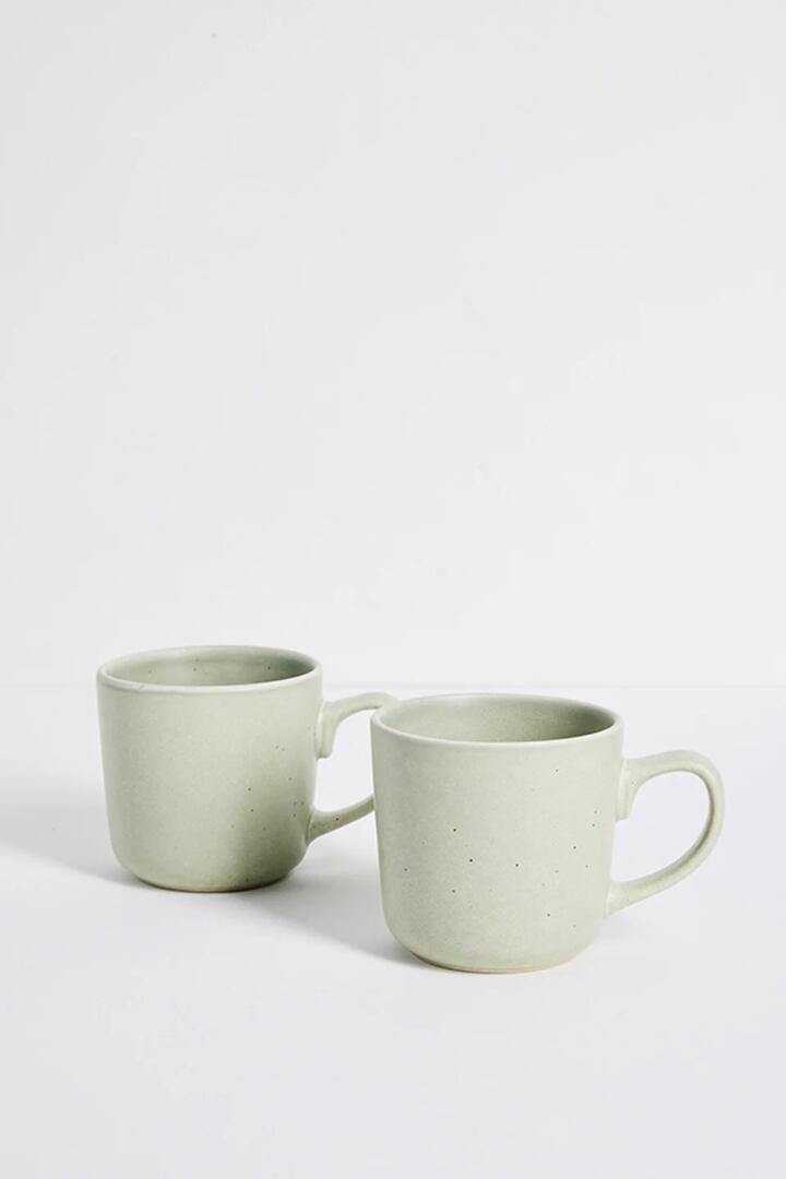 Image of Others. Product name - Caffeine Fix Green Speckle Pack 2 Mugs in Green colour by brand - Willow & Mae