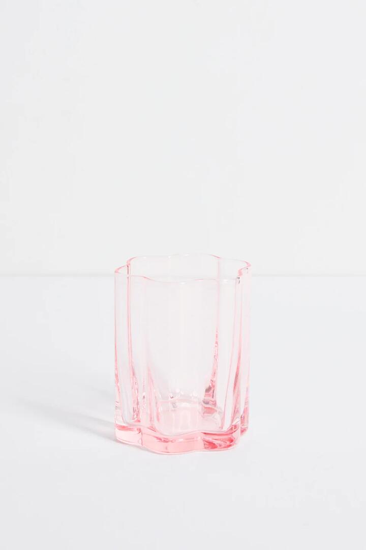 Image of Kitchen & Dining. Product name - Bloom Wavy Pink Tumbler in Pink colour by brand - Willow & Mae