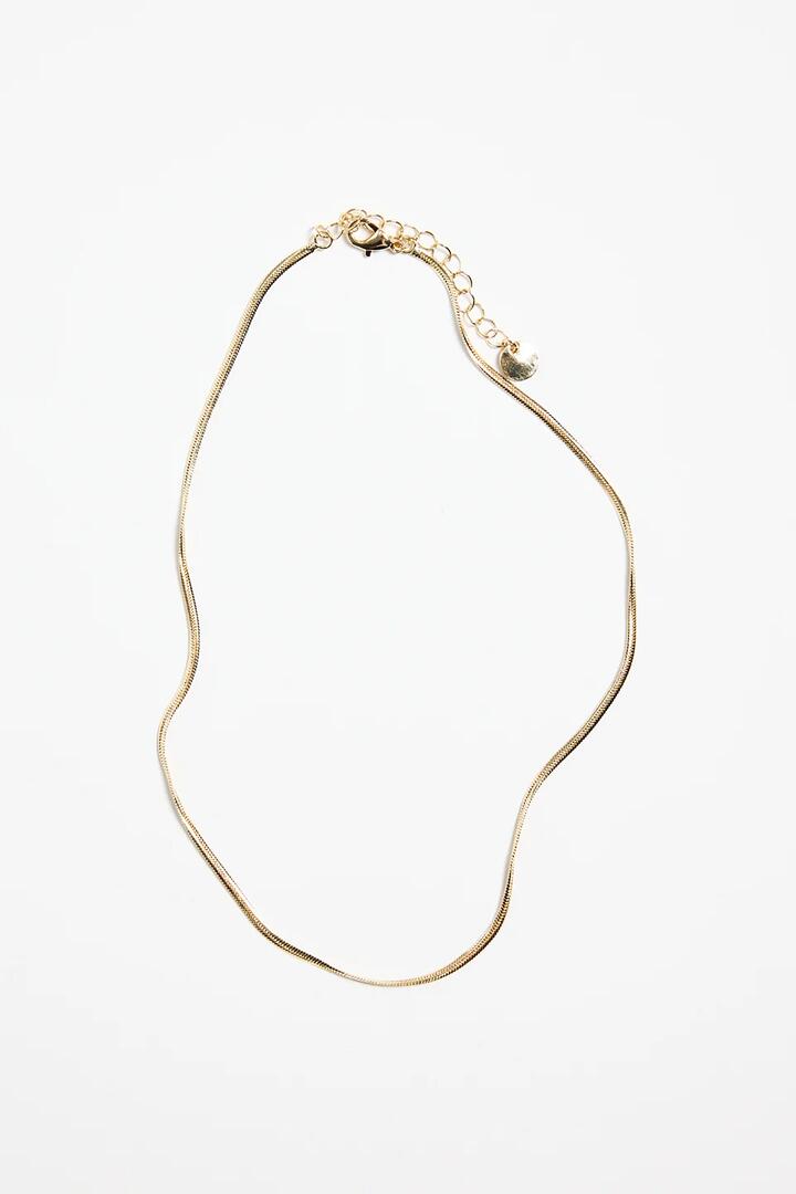 Image of Jewelry. Product name - Classic Snake Chain Gold Necklace in Gold colour by brand - Humble + Heart