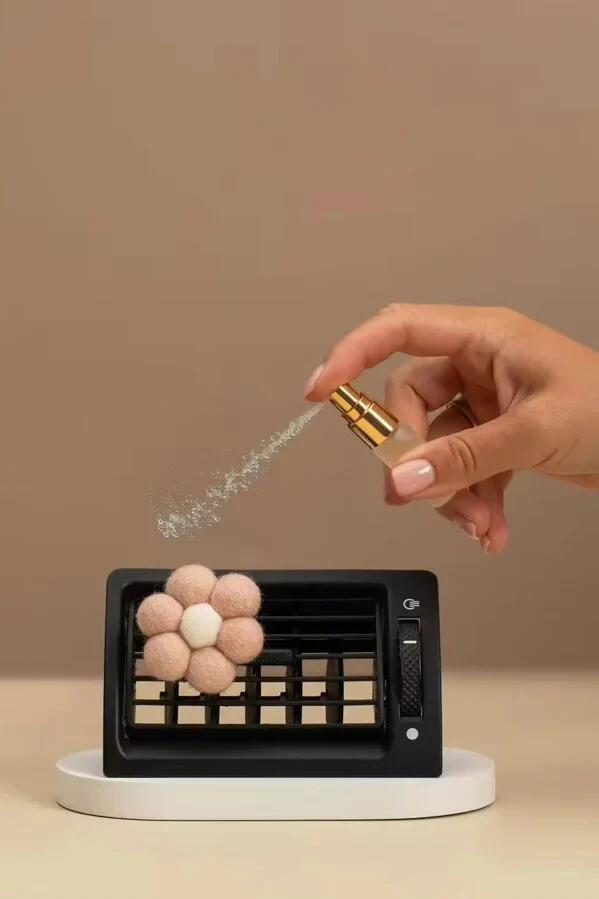 Image of Perfumes & Colognes. Product name - Felt Blush Daisy Car Diffuser in colour by brand - Store 17