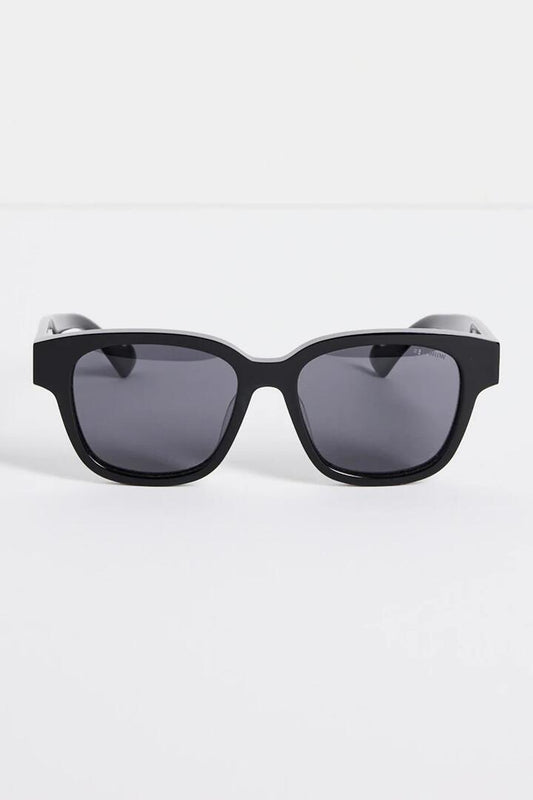 Image of Sunglasses. Product name - London Black Classic Round Sunglasses in Black colour by brand - RE:UNION Label