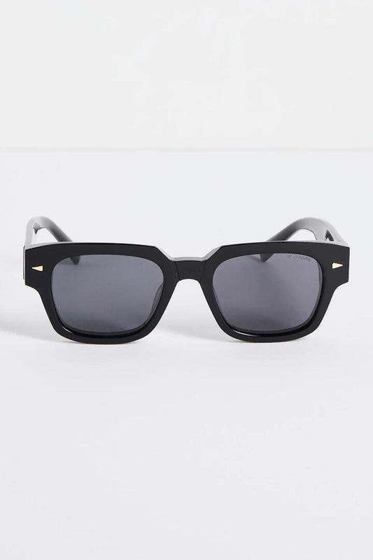 Image of Sunglasses. Product name - Milano Black Classic Stud Sunglasses in Black colour by brand - RE:UNION Label