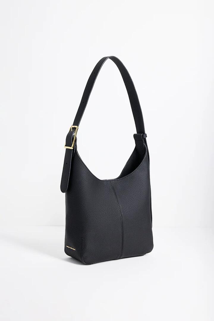 Image of Bags. Product name - Soho Black Leather Large Bucket Bag in Black colour by brand - Among the Brave