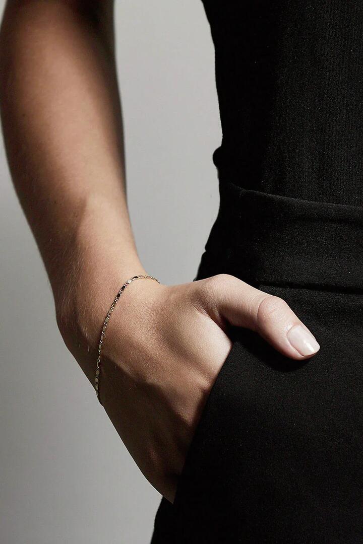 Image of Jewelry. Product name - Parisa Fine Gold Chain Bracelet in Gold colour by brand - Pilgrim