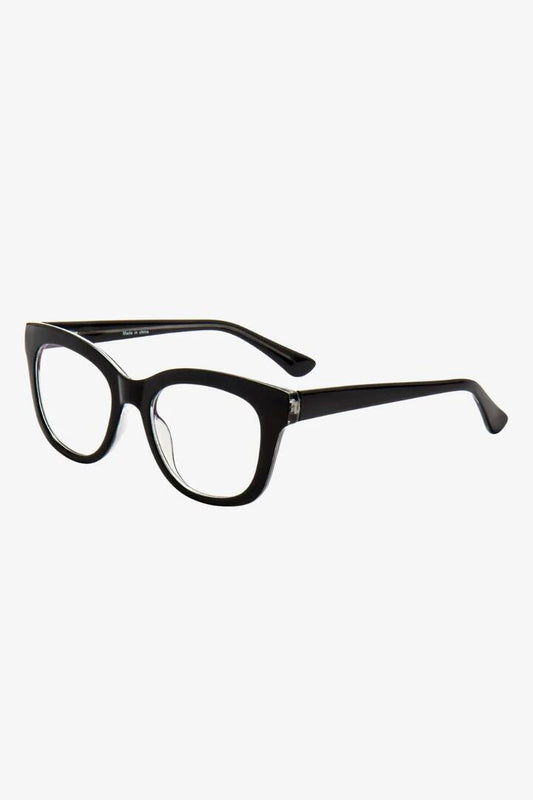 Image of Sunglasses. Product name - Framed In Black Readers in Black colour by brand - Queen of the Foxes