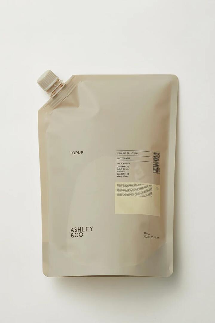 Image of Health & Beauty. Product name - Top Up Tui + Kahili Handwash Refill 1ltr in colour by brand - Ashley & Co