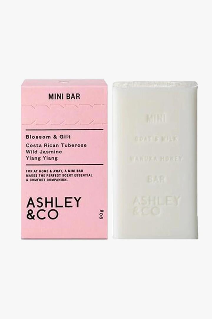 Image of Health & Beauty. Product name - Mini Bar Blossom + Gilt Soap in colour by brand - Ashley & Co