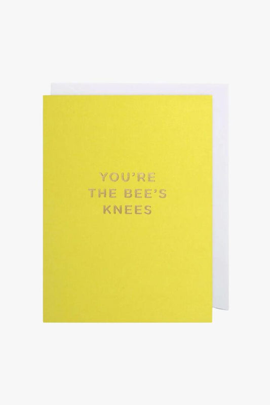 Image of Greeting Cards. Product name - You're the Bee's Knees Yellow Small Greeting Card in Yellow colour by brand - Oxted
