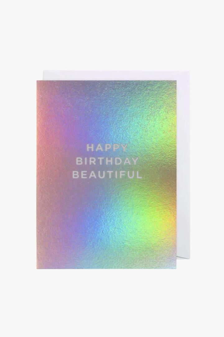 Image of Greeting Cards. Product name - Happy Birthday Beautiful Silver Small Greeting Card in Silver colour by brand - Oxted