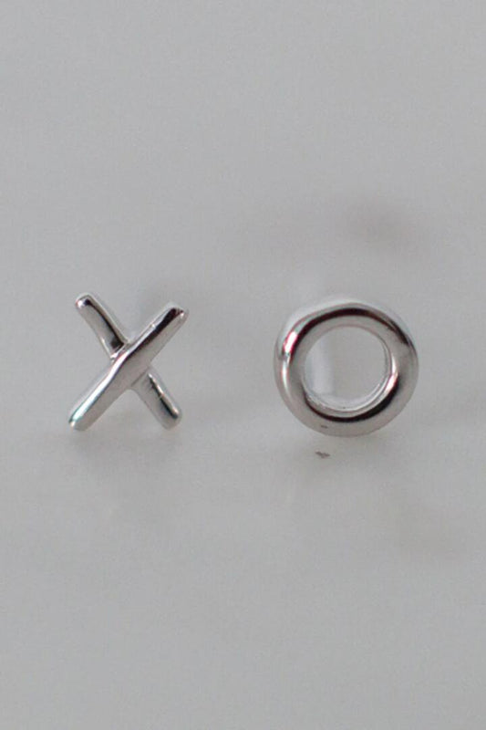 Image of Jewelry. Product name - Ex Oh Stud Earrings in Silver, Gold colour by brand - Sophie