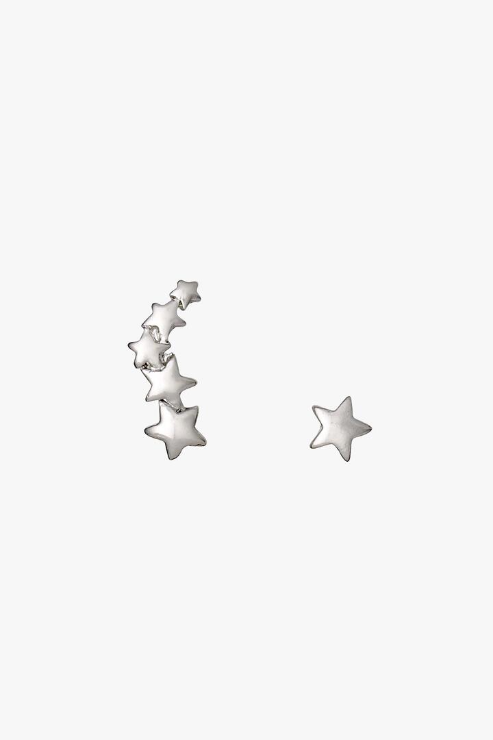 Image of Jewelry. Product name - Ava Shooting Star Crawler Earring in Gold, Silver Eol colour by brand - Pilgrim