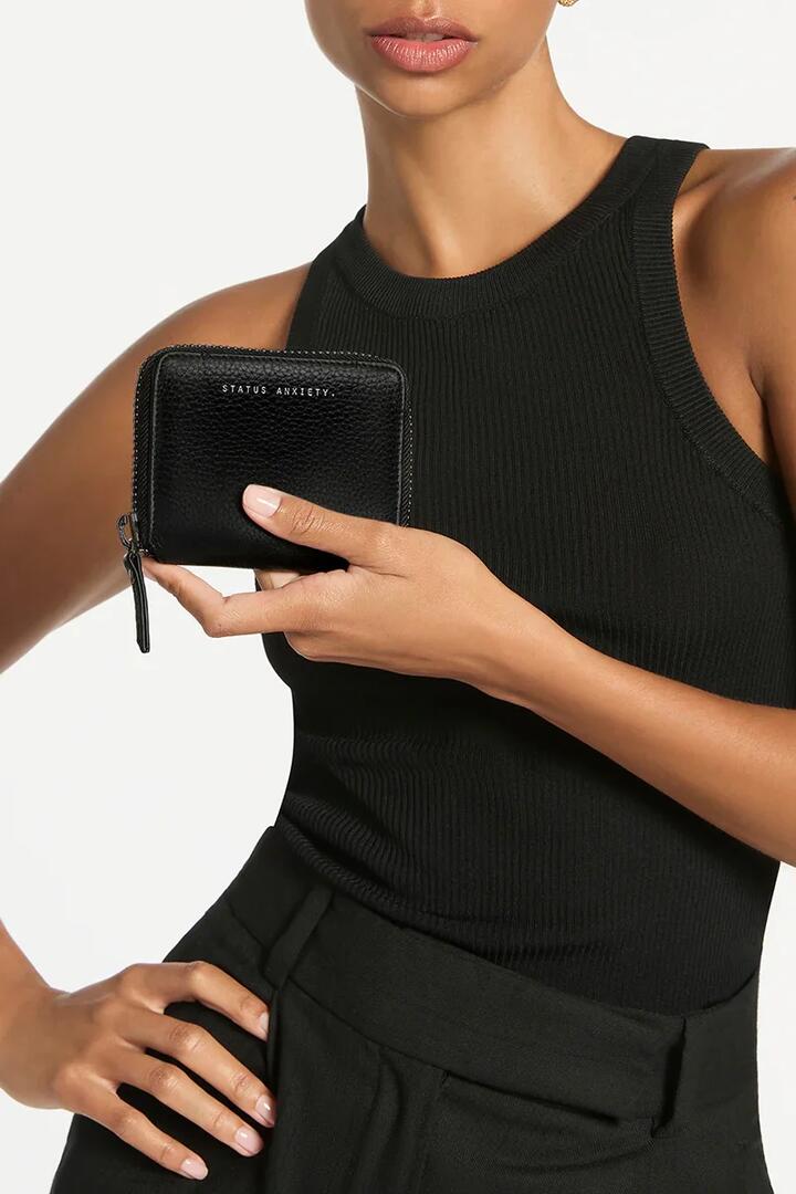 Image of Wallets & Money Clips. Product name - Wayward Black Wallet in Black colour by brand - Status Anxiety