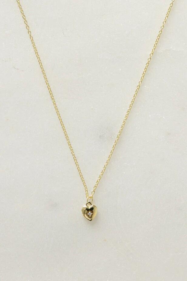Image of Jewelry. Product name - Sweetheart Necklace Gold in Gold colour by brand - Sophie