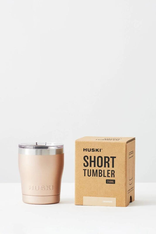 Image of Water Bottles. Product name - Champagne Short Tumbler 2.0 in Champagne colour by brand - Huski
