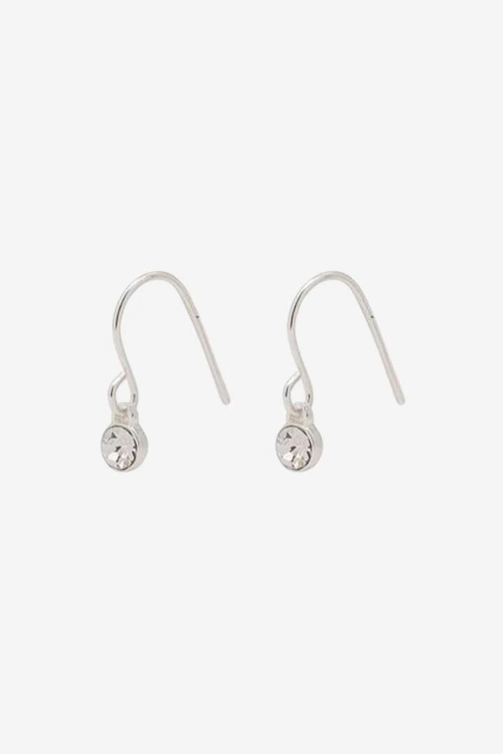 Image of Jewelry. Product name - Lucia Crystal Pendant Hook Earrings Silver in Silver colour by brand - Pilgrim