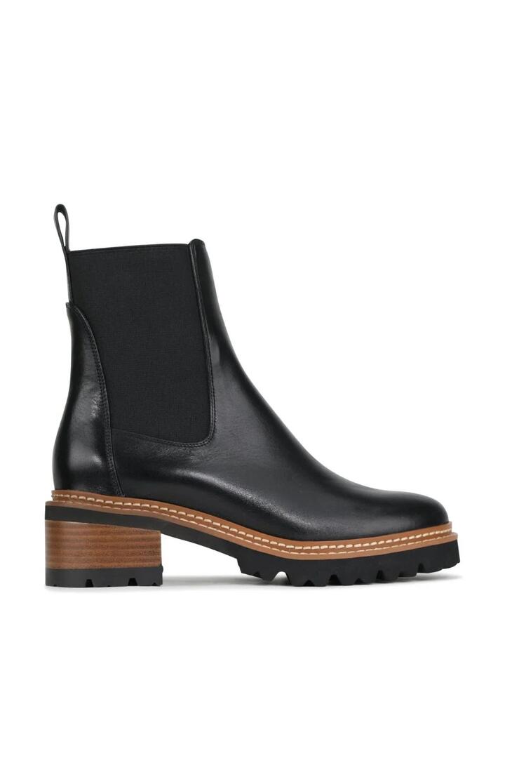 Image of Boots. Product name - Linear Black Chelsea Elastic Ankle Boot in Black colour by brand - EOS