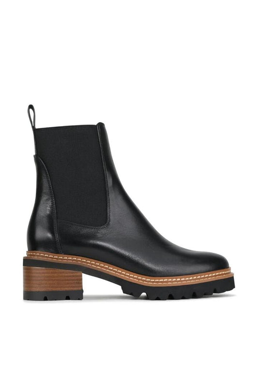 Image of Boots. Product name - Linear Black Chelsea Elastic Ankle Boot in Black colour by brand - EOS