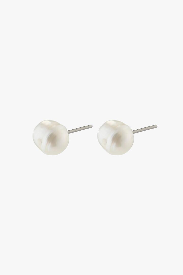 Image of Jewelry. Product name - Emory Freshwater Pearl Stud Gold Plated Earrings in Gold colour by brand - Pilgrim