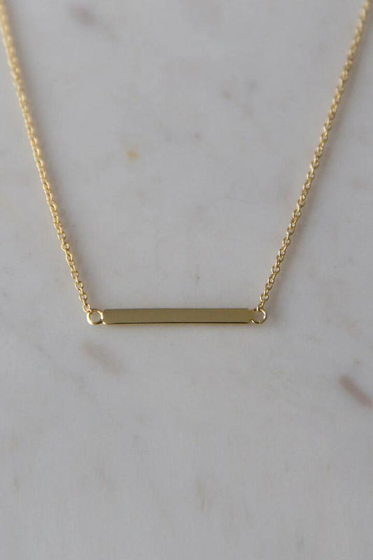 Image of Jewelry. Product name - Bar Gold Chain Necklace in Gold colour by brand - Sophie