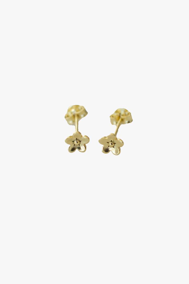 Image of Jewelry. Product name - Daisy Day Gold Studs in Gold colour by brand - Sophie