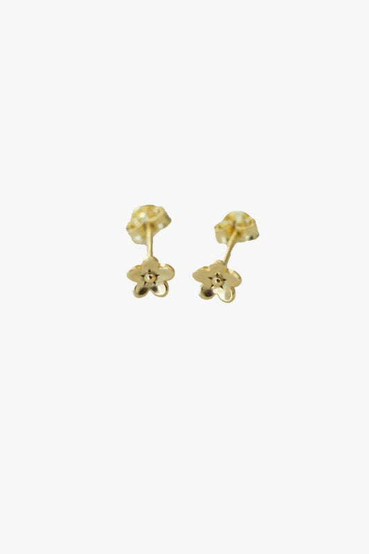 Image of Jewelry. Product name - Daisy Day Gold Studs in Gold colour by brand - Sophie