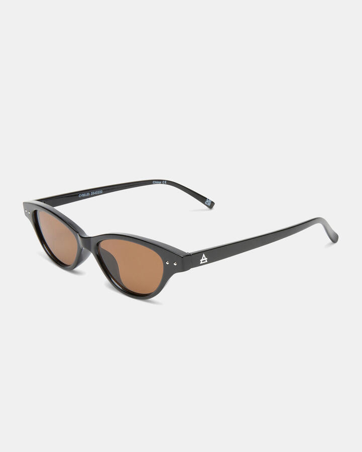 Image of Sunglasses. Product name - Aire Cybeles Sunglasses Black Vegan in Black colour by brand - Novo