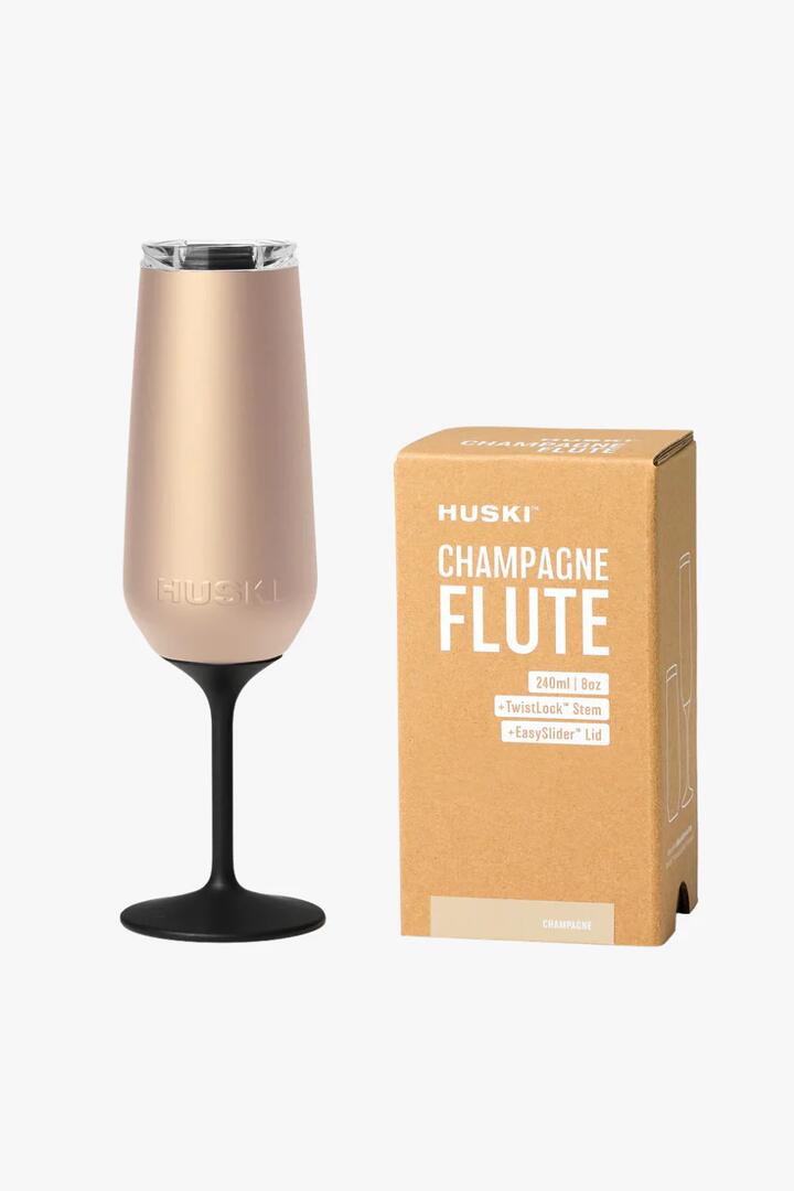Image of Others. Product name - Champagne Champagne Flute with Stem in Champagne colour by brand - Huski
