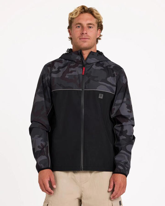 Image of Coats & Jackets. Product name - Billabong Mens Strike Mission 5K Windproof Jacket Black in Black colour by brand - Billabong
