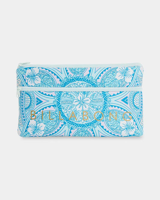 Image of Slippers. Product name - Billabong Womens Tropical Rhapsody Large Pencil Case Saltwater Slide in Saltwater Slide colour by brand - Billabong