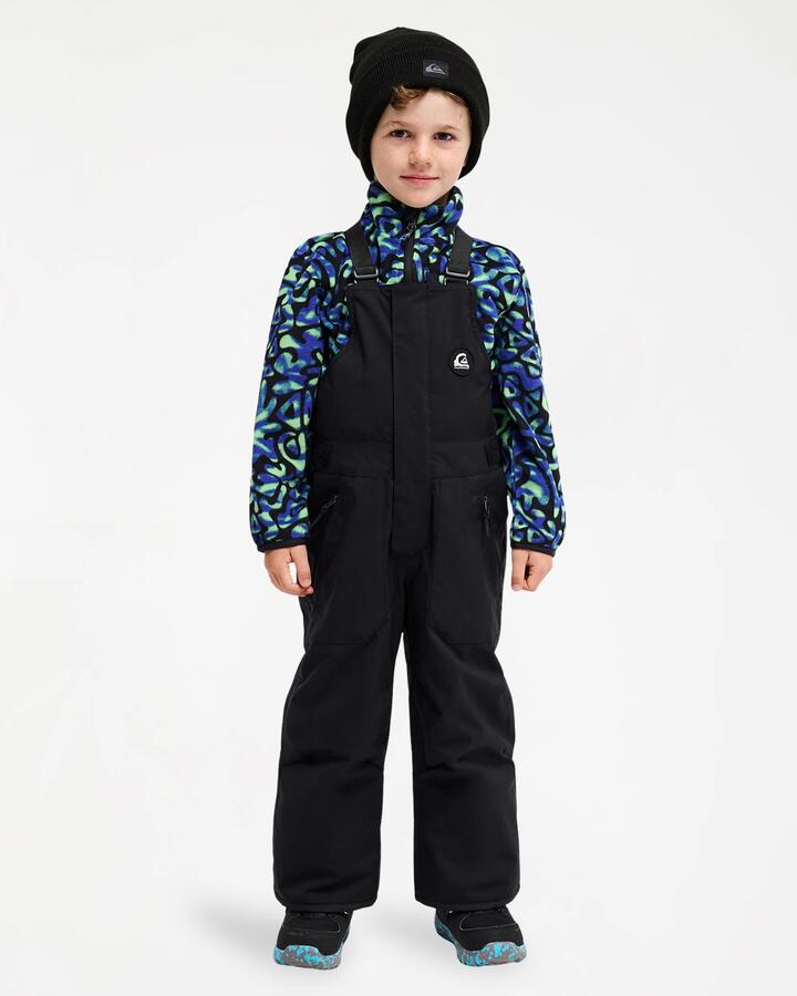 Image of a model wearing Pants. Product name - Quiksilver Boys 2-7 Boogie Snow Pants Black in Black colour by brand - Quiksilver