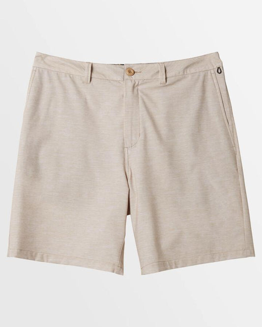 Image of Swimwear. Product name - Quiksilver Mens Union Heather 19" Amphibian Boardshorts Khaki in Khaki colour by brand - Quiksilver