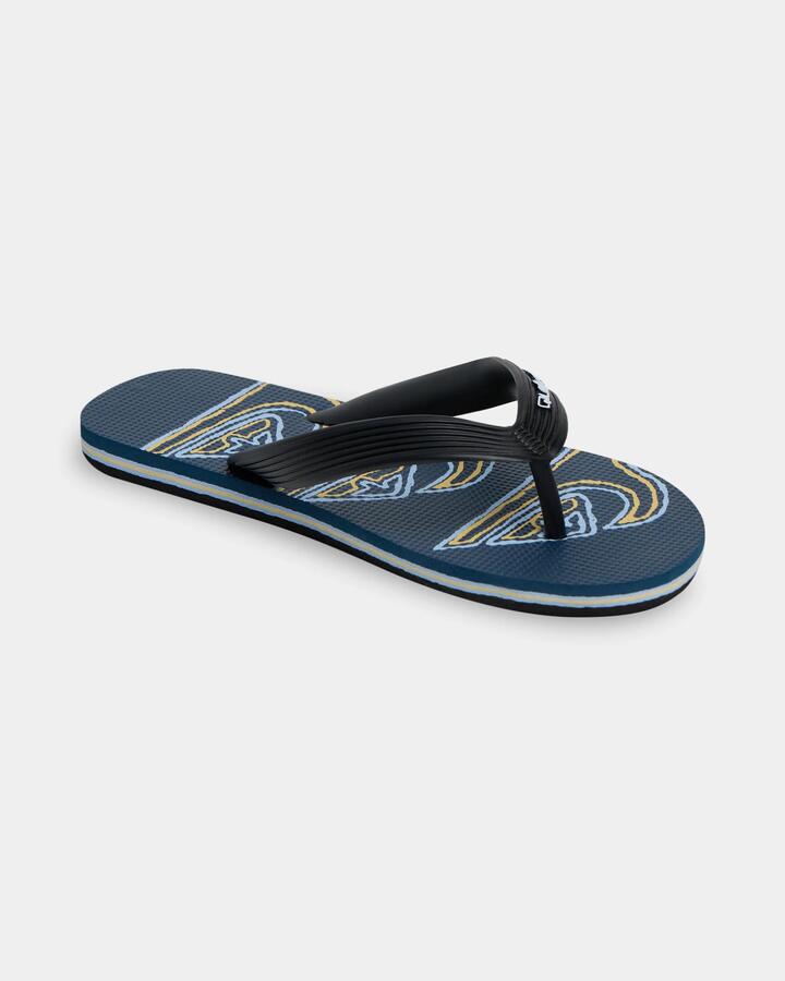 Image of Sandals. Product name - Quiksilver Boys 8-16 Moncata Art Thongs Blue/Grey in Blue/Grey colour by brand - Quiksilver