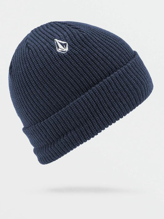 Image of Hats. Product name - Volcom Mens Poppen Beanie Baja Indigo in Baja Indigo colour by brand - Volcom