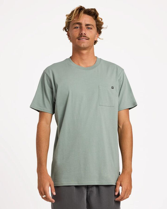 Image of T-Shirts. Product name - Billabong Mens Premium Pocket T-Shirt Silt Green in Silt Green colour by brand - Billabong