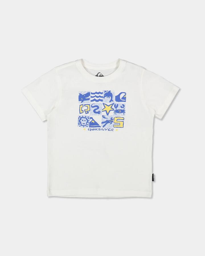 Image of T-Shirts. Product name - Quiksilver Boys 2-7 Critters T-Shirt Snow White in Snow White colour by brand - Quiksilver