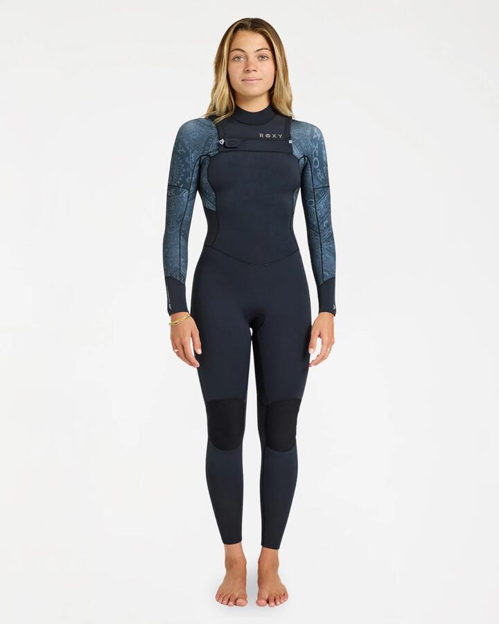 Image of Wetsuits. Product name - Roxy Womens 3/2 Swell Natural Fullzip Wetsuit Bandana in Bandana colour by brand - Roxy