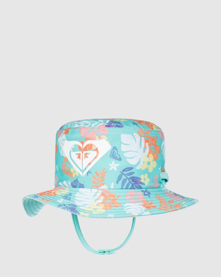 Image of Kitchen & Dining. Product name - Roxy Girls 2-7 New Bobby Reversible Bucket Cap Beach Glass Beach Bay-Be in Beach Glass Beach Bay-Be colour by brand - Roxy